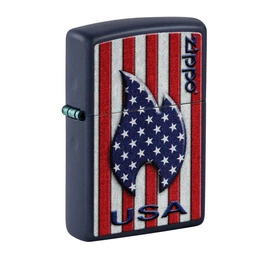 ZIPPO - Patriotic Flame Navy Matte