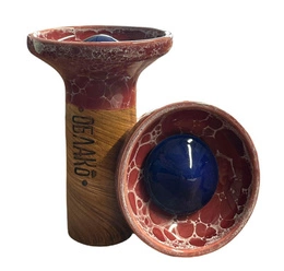 Hookah Bowl Oblako Flow Blue On Burgundy