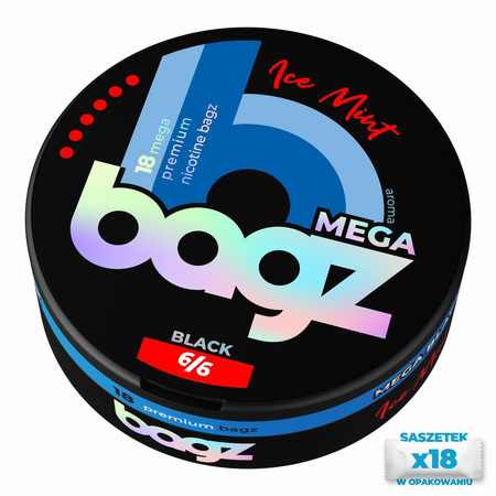 Nikotinbeutel BAGZ Ice Mint 6/6 BLACK MEGA