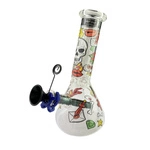 Zestaw Super Heroes Fajka Bongo Skull, Młynek, Fajeczka