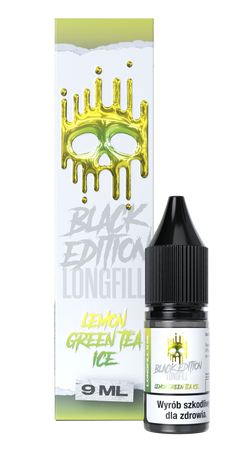 Longfill Dark Line Black Edition 9ml - LEMON GREEN TEA ICE