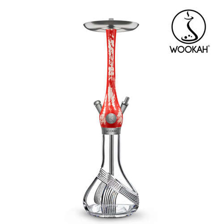Wasserpfeife Wookah Mastercut Crystal Orbit Red/White