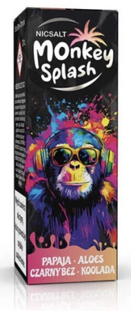 E-liquid Monkey Splash Salt 10ml - Papaya, Aloes, Czarny Bez, Koolada 20mg