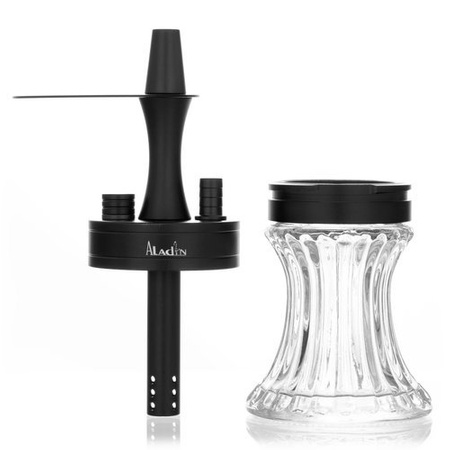 Wasserpfeife Aladin 2Go Alu Black + Case