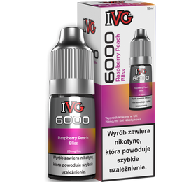 Liquid IVG 6000 Nicotine Salt Raspberry Peach Bliss 20mg 10ml