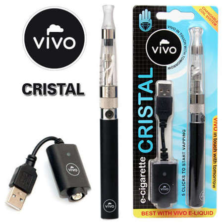 E-papieros KIT Vivo CRISTAL (Black/Clear)
