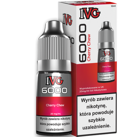 Liquid IVG 6000 Nicotine Salt Cherry Chew 20mg 10ml