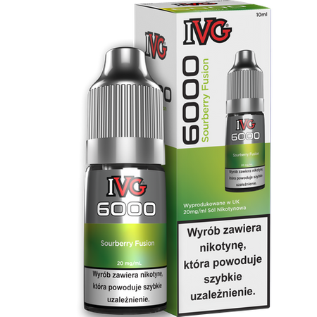 Liquid IVG 6000 Nicotine Salt Sourberry Fusion 20mg 10ml