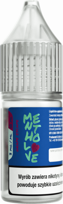 Liquid MENTHOLOVE 10ML - Grape Escape 3mg