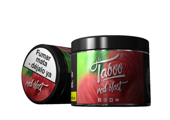 Tytoń do shishy TABOO Red Blast 200g (Malina,Mięta) 